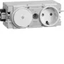 HAGER GS11009016 Schuko-Steckdose mit Wechselschalter, Verkehrsweiß