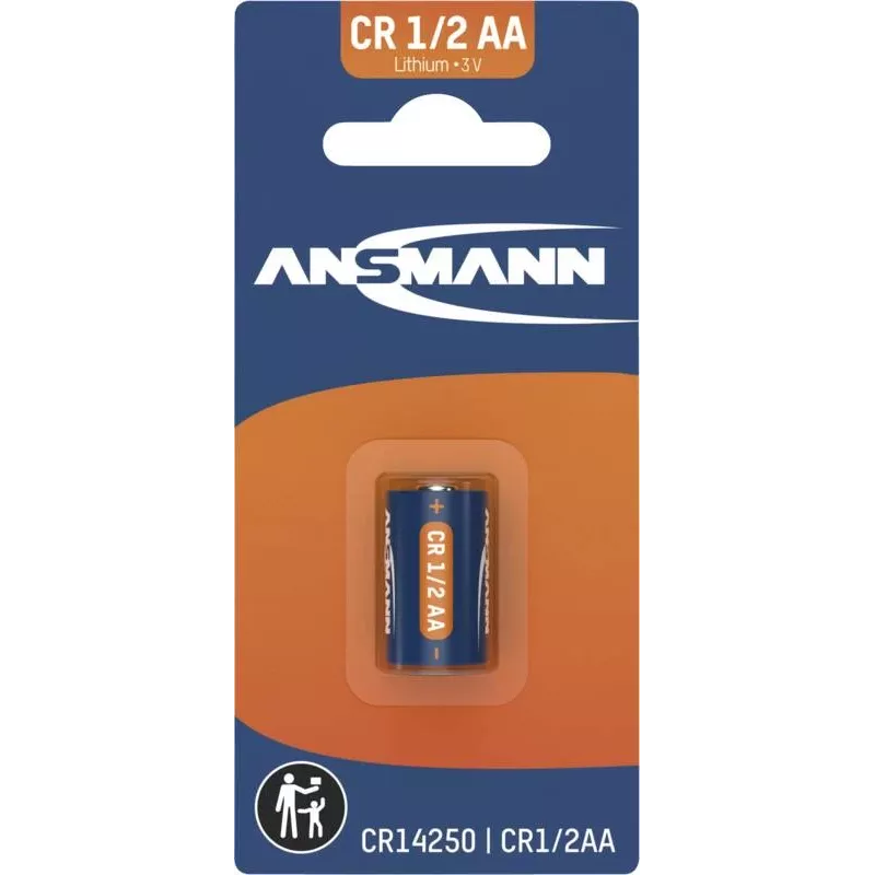 ANSMANN CR14250 1/2 AA Lithium-Batterie 3V 900mAh (Blister) 1516-0253