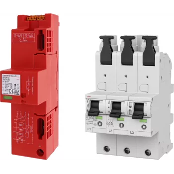 DEHN SET 3 DSH ZP B2 LSG 909657 Kombi-Blitzstrom- und Überspannungsableiter-Set Typ 1+2, 3+1-polig, TT/TN-S, 230/400 V