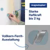 MAGNETOPLAN HOLTZ Discofix runder Magnet Magnum, Blau, Vollkern-Ferrit, 2,0 kg Haftkraft (1660003)