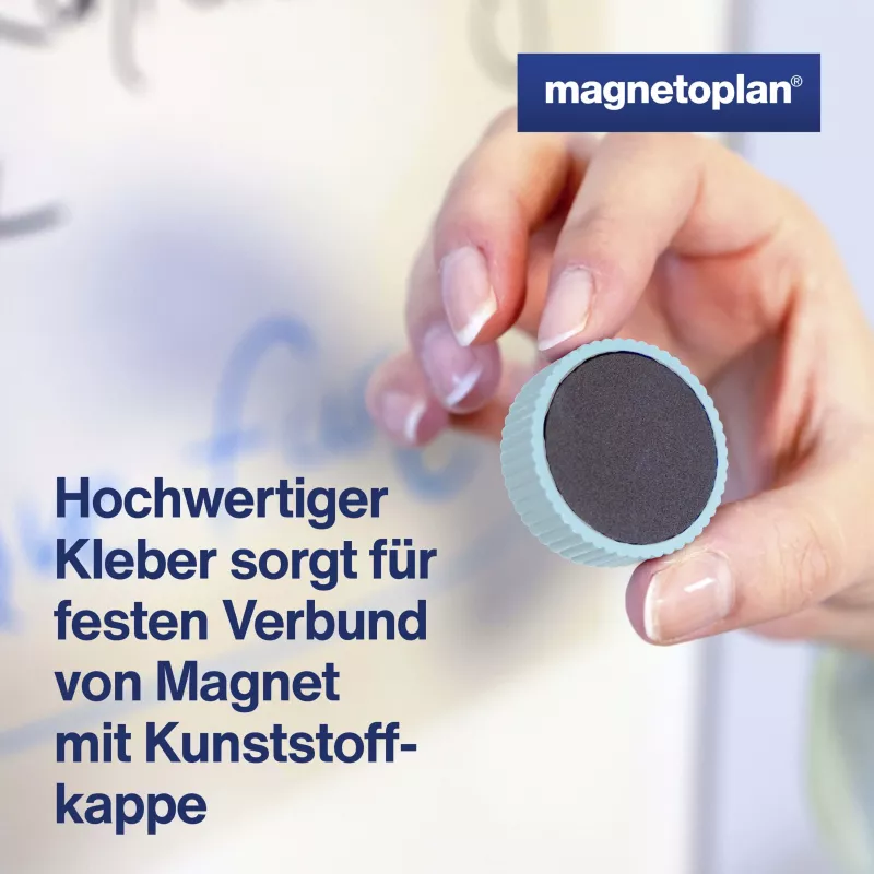 MAGNETOPLAN HOLTZ Discofix runder Magnet Magnum, Blau, Vollkern-Ferrit, 2,0 kg Haftkraft (1660003)