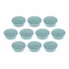 MAGNETOPLAN HOLTZ Discofix Runder Magnet Farbe Blau, Vollkern-Ferrit, Haftkraft 2,2 kg, 10er-Pack (1662003)