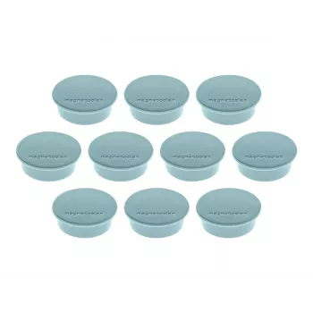 MAGNETOPLAN HOLTZ Discofix Runder Magnet Farbe Blau, Vollkern-Ferrit, Haftkraft 2,2 kg, 10er-Pack (1662003)