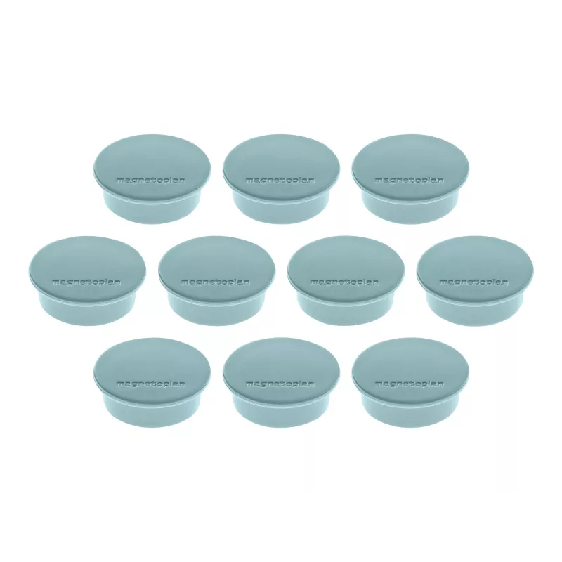 MAGNETOPLAN HOLTZ Discofix Runder Magnet Farbe Blau, Vollkern-Ferrit, Haftkraft 2,2 kg, 10er-Pack (1662003)