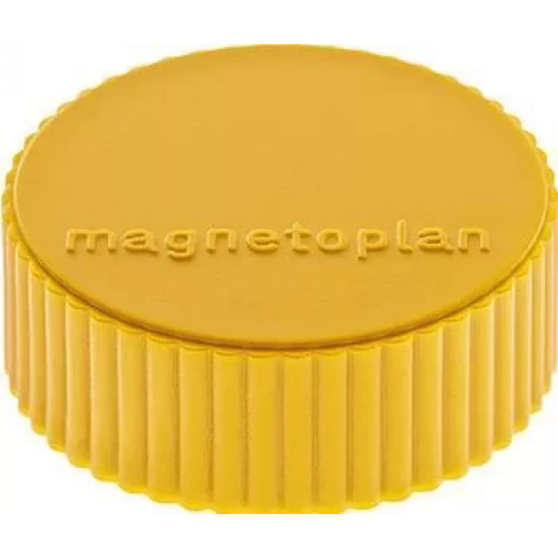 MAGNETOPLAN HOLTZ magnetoplan Discofix Runder Magnet Magnum, Gelb, Massiver Ferritkern, Haltekraft: ca. 2,0 kg (1660002)