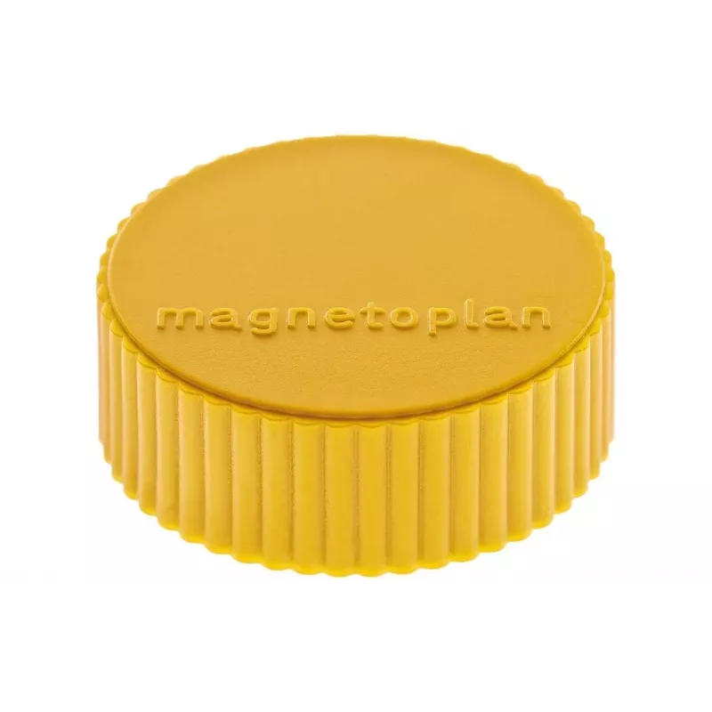 MAGNETOPLAN HOLTZ magnetoplan Discofix Runder Magnet Magnum, Gelb, Massiver Ferritkern, Haltekraft: ca. 2,0 kg (1660002)