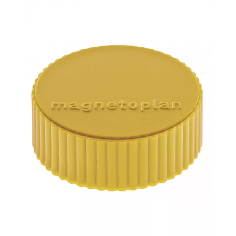 MAGNETOPLAN HOLTZ magnetoplan Discofix Runder Magnet Magnum, Gelb, Massiver Ferritkern, Haltekraft: ca. 2,0 kg (1660002)