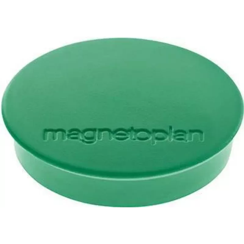 Magnetoplan Discofix Runder Magnet Standard, Grün mit Vollkern-Ferrit, Haftkraft ca. 0,7 kg (1664205)