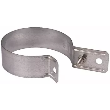 DEHN 420100 Fallrohrschelle für 100 mm Rohre, feuerverzinkter Stahl, für 8-10 mm Runddrähte