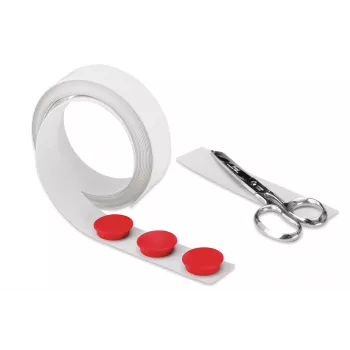 Magnetoplan Magnetband Weiß Selbstklebend 35 mm x 5 m Flexibles Metallband zur Montage 5705105