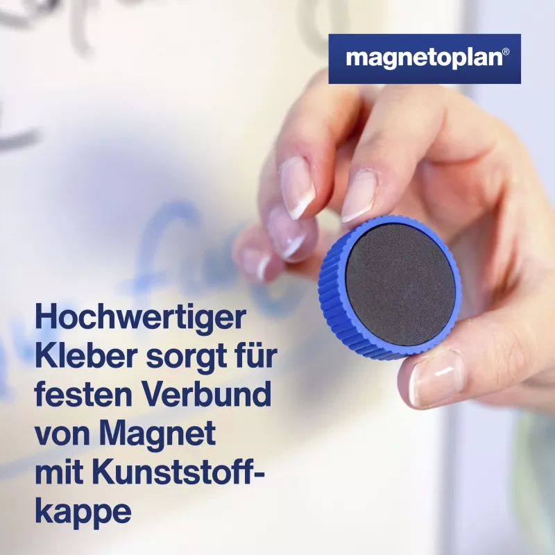 Magnetoplan Discofix Magnum gemischte Whiteboard-Magnete, 34 mm, 10 Stück 1660010
