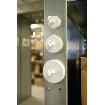 Magnetoplan 52625 Universalhaken zur Wandmontage, Indoor, Weiß (1 Stück)