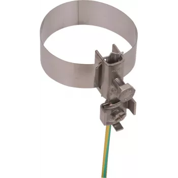 DEHN 540911 Erdungsband-Rohrschelle für Rohre 26,9-114,3 mm, Edelstahl V2A