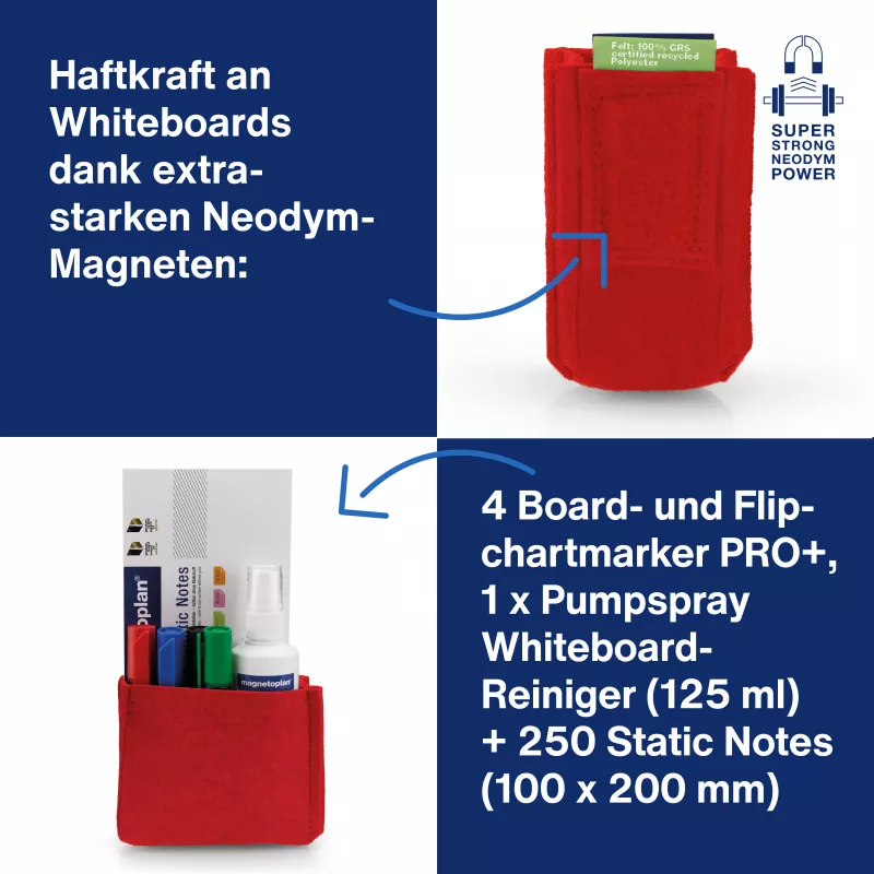 magnetoplan Stiftehalter magnetoTray big 1227706 rot (1227706)