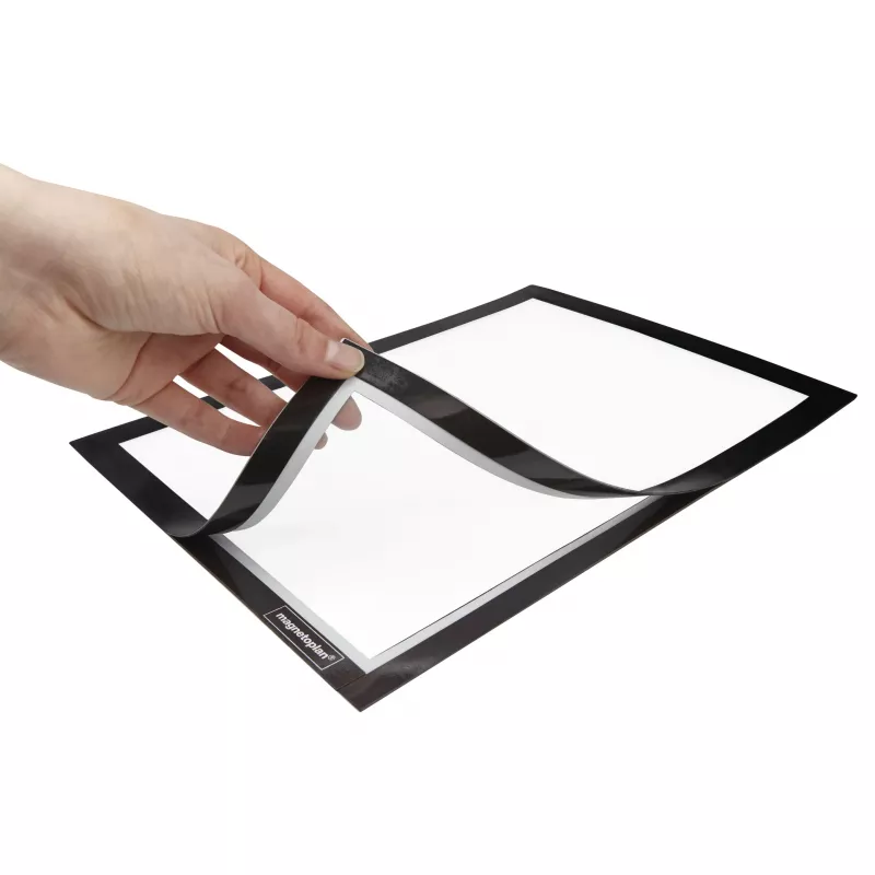 magnetoplan magnetofix Information Frame DIN A4, Schwarz, aufklappbar, doppelseitig, selbstklebend 1131912