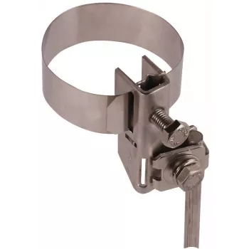 DEHN 540100 Antennen-Bandklemme für Mast- und Rohrmontage, Edelstahl, 27-165 mm