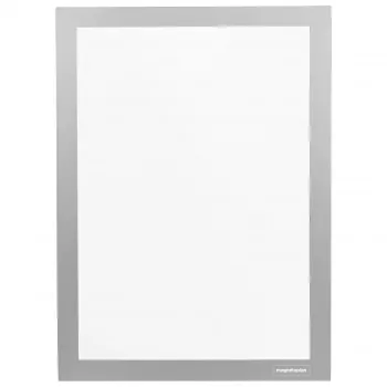 magnetoplan magnetofix Info-Rahmen DIN A6 Silber Selbstklebend Doppelseitig Aufklappbar 1132132