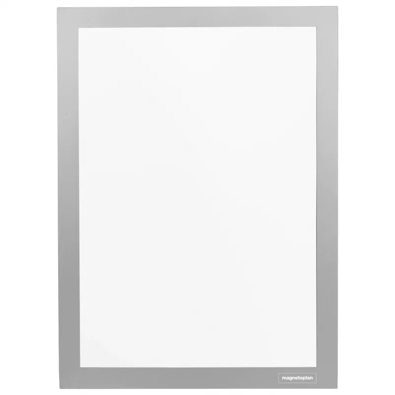 magnetoplan magnetofix Info-Rahmen DIN A6 Silber Selbstklebend Doppelseitig Aufklappbar 1132132