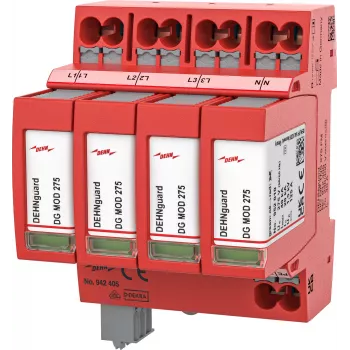 DEHN DEHNguard MP TNS 275 FM Typ 2 Überspannungsableiter, 4-polig, 275V, 40kA, DIN-Schiene 942405