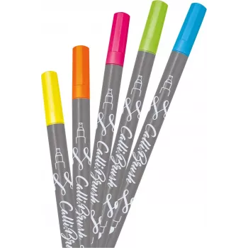 ONLINE USV 5 ONLINE Calli.Brush Doppel-Neon-Brush-Pens sortierte Farben (19078)