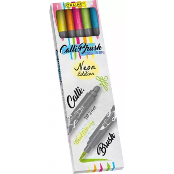 ONLINE USV 5 ONLINE Calli.Brush Doppel-Neon-Brush-Pens sortierte Farben (19078)
