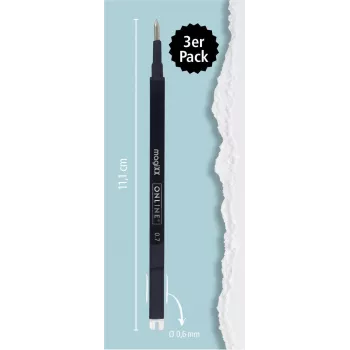 ONLINE magiXX Gelschreiber-Mine Schwarz 0,7 mm, 3er-Pack 40161/3
