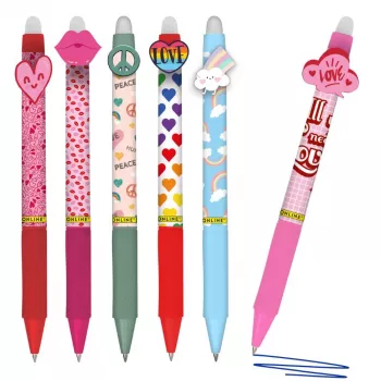 ONLINE magiXX Fun Gelstift Love& 0,7 mm Blau 6 Stück (70190)