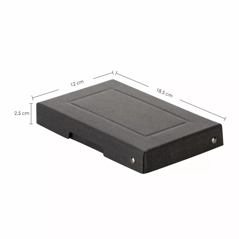 FALKEN PURE Karteikasten A6 Querformat, 310 Karten, Schwarz 22001728000F
