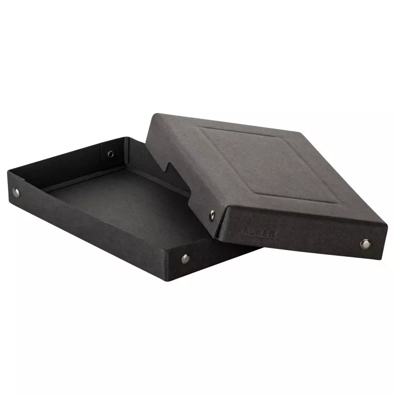 FALKEN PURE Karteikasten A6 Querformat, 310 Karten, Schwarz 22001728000F