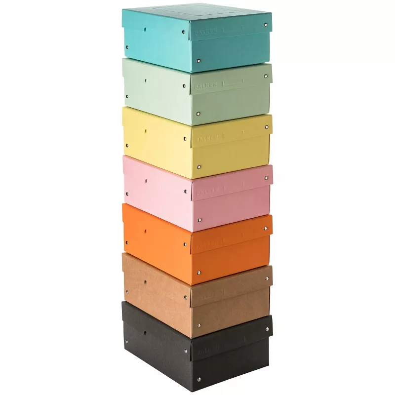 FALKEN PURE Aufbewahrungsbox 1250 Blatt Pastell sortiert 5er-Pack 18x25x10 cm 22001968000F