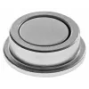 Magnetoplan Discofix forte Neodym-Scheibenmagnet 25 x 9 mm, 12 kg Haftkraft, Silber, 10 Stück (16630)
