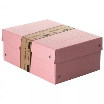 FALKEN PURE Dokumenten-Aufbewahrungsbox 1250 Blatt Pastellrosa 18,0 x 25,0 x 10,0 cm, 1 Stück 22001896000F