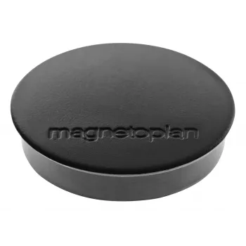 MAGNETOPLAN HOLTZ Discofix Runder Magnet Standard Schwarz, Ferritkern, 0,7 kg Haftkraft, 30 mm, 10er-Pack 1664212