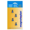 Magnetoplan Magnetischer Memo-Halter, Blau, 4 Stück, Hält bis zu 9 DIN A4 Blätter 1666114