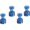 Magnetoplan Magnetischer Memo-Halter, Blau, 4 Stück, Hält bis zu 9 DIN A4 Blätter 1666114