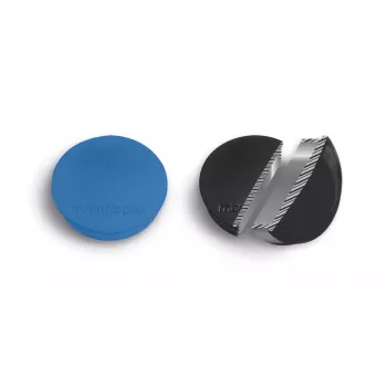 MAGNETOPLAN HOLTZ Discofix Runder Magnet Standard, Dunkelblau, Vollkern-Ferrit, 0,7 kg Haftkraft, 10 Stück (1664214)