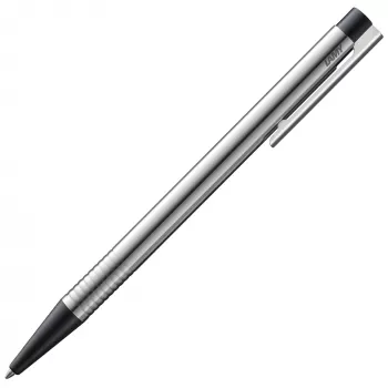 LAMY Logo Kugelschreiber Mattschwarz Edelstahl mit schwarzer M16 Mine 1203800