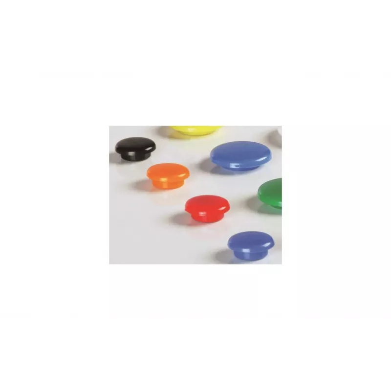 Magnetoplan Signalmagnete 20 mm, 10 Stück, verschiedene Farben (Rot, Blau, Gelb, Grün, Weiß) 16662