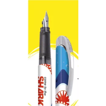 ONLINE College Shark Füllfederhalter Medium Feder Buntes Hai-Design (12641/3D)