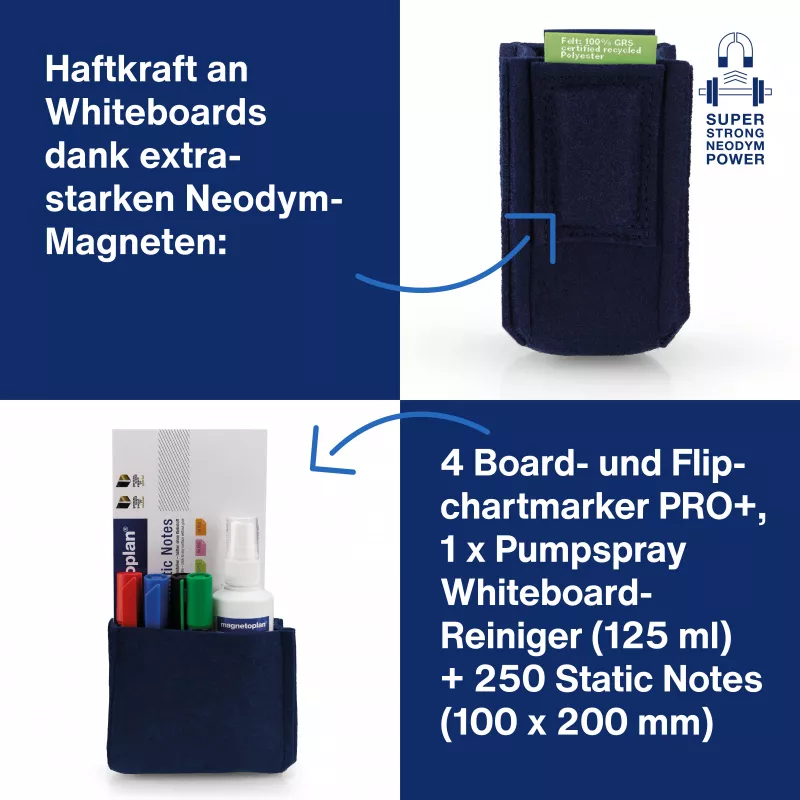 MAGNETOPLAN HOLTZ magnetoplan Stiftehalter magnetoTray big 1227714 Blau