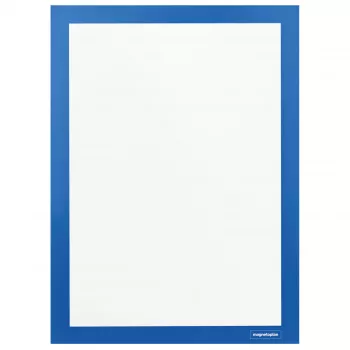 MAGNETOPLAN HOLTZ magnetofix A4 blauer doppelseitiger selbstklebender Informationsrahmen 1131903