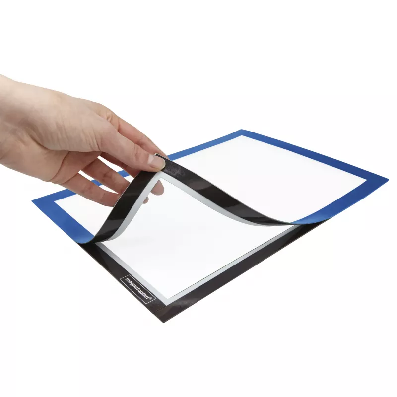 MAGNETOPLAN HOLTZ magnetofix A4 blauer doppelseitiger selbstklebender Informationsrahmen 1131903