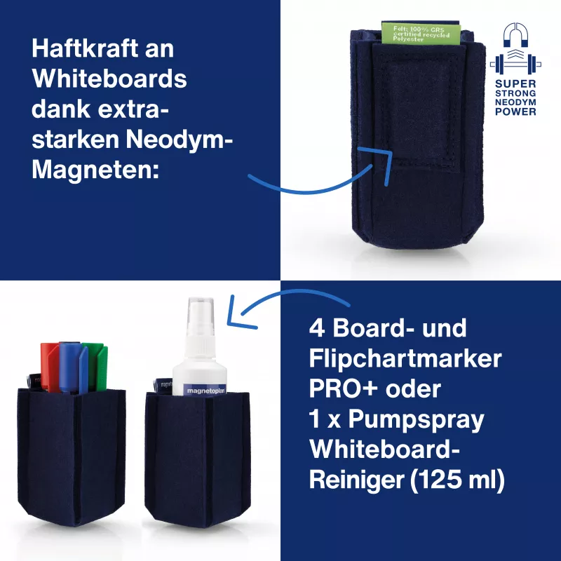 magnetoplan Stiftehalter magnetoTray small 1227614 blau (1227614)