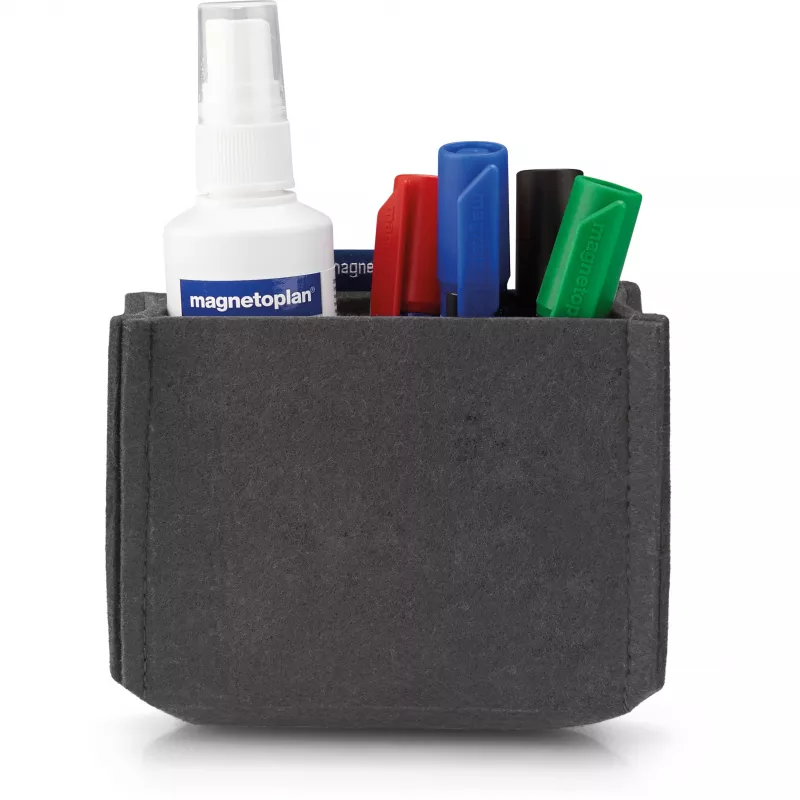 magnetoplan magnetoTray Medium grauer Filzstifthalter, magnetisch, aus 100% recycelten PET-Flaschen 1227701