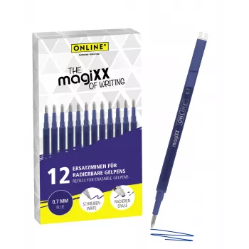 ONLINE magiXX Gelstift-Nachfüllungen Blau 0,7 mm Mittel 12er-Pack (40167)