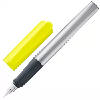 LAMY nexx Füllfederhalter Neon Gelb/Silber A (für Anfänger)