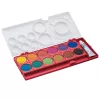LAMY aquaplus Deckfarbkasten, 12 leuchtende Farben, rotes Etui 1222609