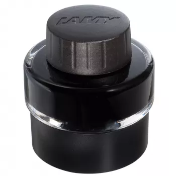 LAMY T51 Füllfederhalter-Tintenflasche, Schwarz, 30 ml mit integriertem Tintensammlerbecken und Ständer 1208925