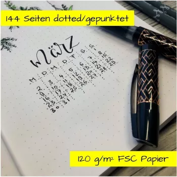 ONLINE Bullet Journal Spotlights Rose A5 Punktraster Softcover Mehrfarbig 70042