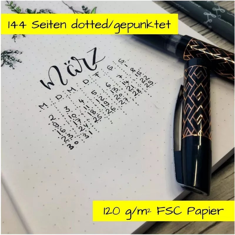 ONLINE Bullet Journal Spotlights Rose A5 Punktraster Softcover Mehrfarbig 70042